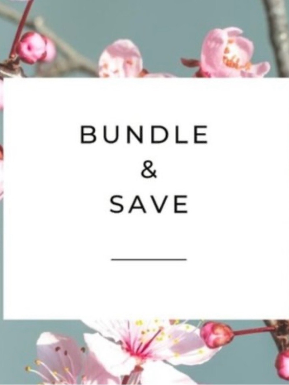 Bundle & Save Sign - Pink Blossoms Graphic